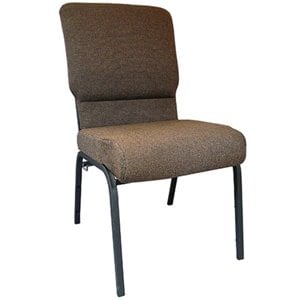 Flash Furniture Advantage 18.5&quot Fabric Church Chair in Java and Black