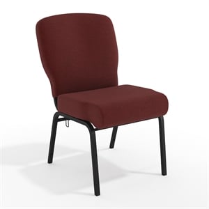 Flash Furniture Advantage Signature Elite Fabric Church Chair in Maroon