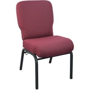 Flash Furniture Advantage Signature Elite Fabric Church Chair in Maroon