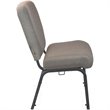 Flash Furniture Advantage Signature Elite Fabric Church Chair in Tan Speckle