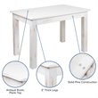 Flash Furniture 46X30 Rustic Farm Table In Antique Rustic White