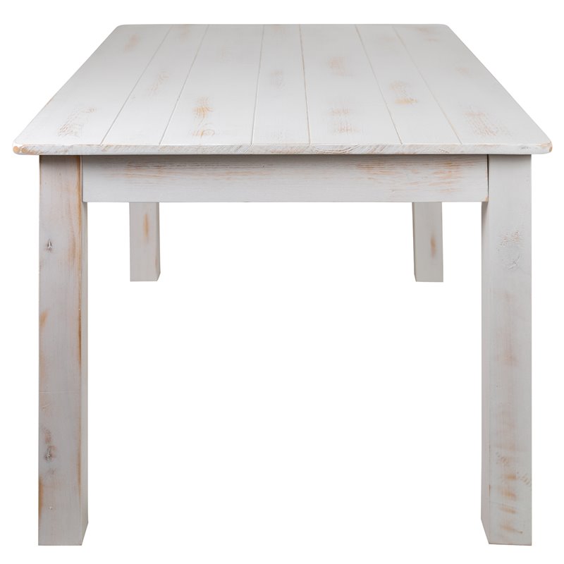 Flash Furniture 60X38 Rustic Farm Table In Antique Rustic White