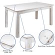 Flash Furniture 60X38 Rustic Farm Table In Antique Rustic White