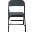 Flash Furniture Advantage Fabric Padded Metal Folding Chair in Black