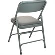 Flash Furniture Advantage Fabric Padded Metal Folding Chair in Gray