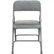 Flash Furniture Advantage Fabric Padded Metal Folding Chair in Gray