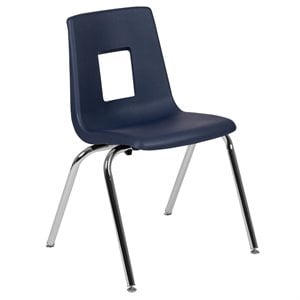Flash Furniture Advantage Student Stack School Chair - 18-Inch In Navy