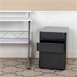 Flash Furniture 3 Drawer Smooth Modern Mobile File Cabinet in Black