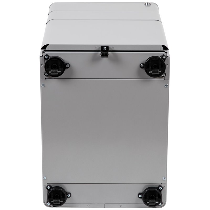 Flash Furniture 3 Drawer Smooth Modern Mobile File Cabinet in Gray