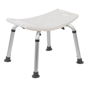 Flash Furniture Hercules 19&quot Adjustable Plastic Bath and Shower Stool in White