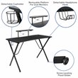 Flash Furniture Platform Gaming Desk with Cup Holder in Black