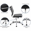 Flash Furniture Leathersoft Executive Office Chair in Black