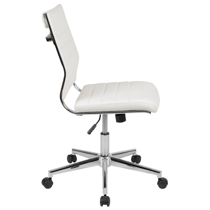 Flash Furniture Leathersoft Executive Office Chair in White