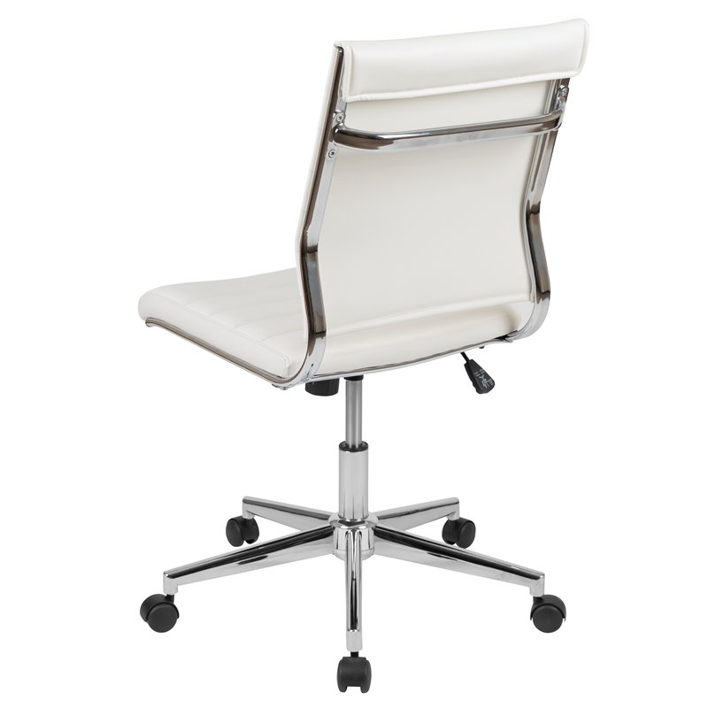 Flash Furniture Leathersoft Executive Office Chair in White
