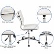 Flash Furniture Leathersoft Executive Office Chair in White
