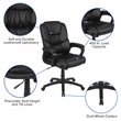 Flash Furniture Big and Tall Ergonomic Leather Chair in Black