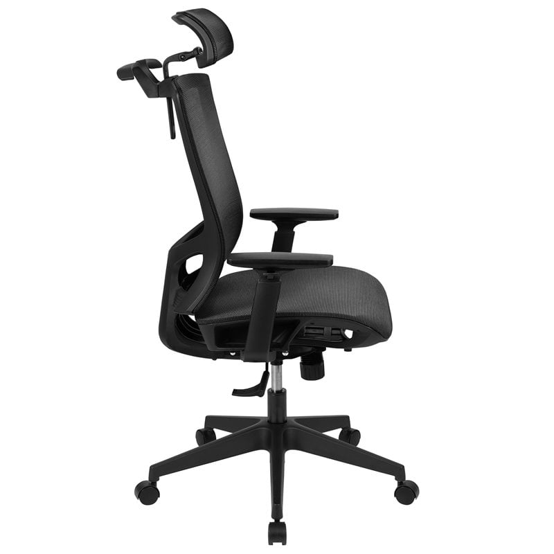 Flash Furniture Mesh Office Desk Chair in Black