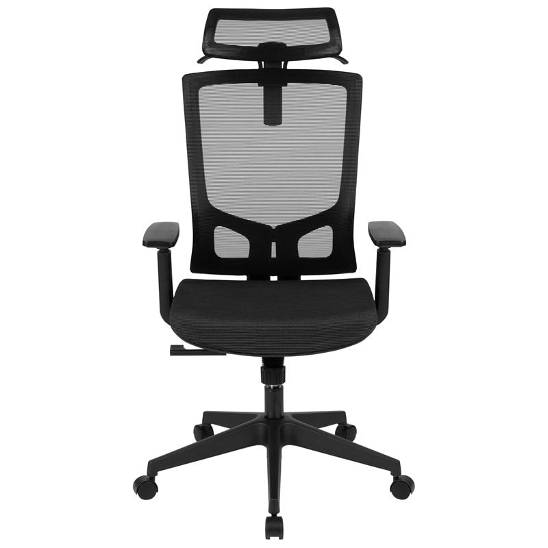 Flash Furniture Mesh Office Desk Chair in Black