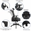 Flash Furniture Mesh Office Desk Chair in Black