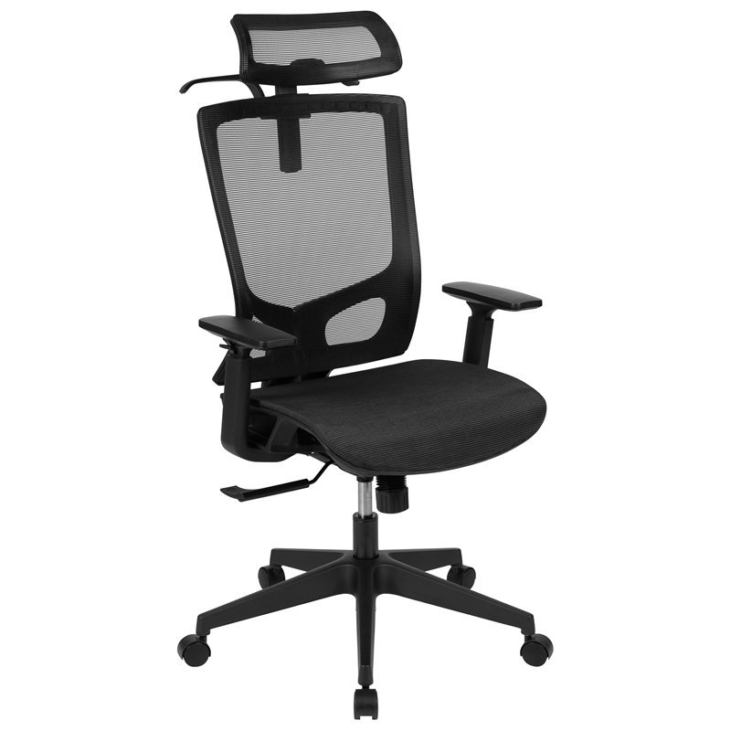 Flash Furniture Mesh Office Desk Chair in Black