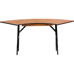 Flash Furniture 48&quot x 24&quot Semi Circular Wooden Activity Table In Natural
