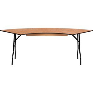 Flash Furniture 60&quot x 30&quot Semi Circular Wooden Activity Table In Natural