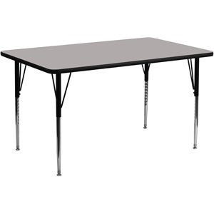 Flash Furniture 31&quot x 60&quot x 24&quot High Pressure Top Activity Table in Gray