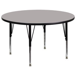 Flash Furniture 26&quot x 42&quot Round High Pressure Top Activity Table in Gray