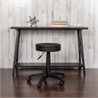 Flash Furniture Leather Adjustable Ergonomic Doctors Stool in Black