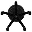 Flash Furniture Leather Adjustable Ergonomic Doctors Stool in Black