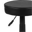 Flash Furniture Leather Adjustable Ergonomic Doctors Stool in Black