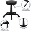 Flash Furniture Leather Adjustable Ergonomic Doctors Stool in Black