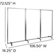 Flash Furniture 3 Panel 72