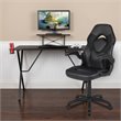 Flash Furniture 2 Piece Gaming Desk Set with Monitor Stand in Black