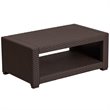 Flash Furniture 4 Piece Faux Rattan Patio Sofa Set in Chocolate Brown