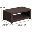 Flash Furniture 4 Piece Faux Rattan Patio Sofa Set in Chocolate Brown