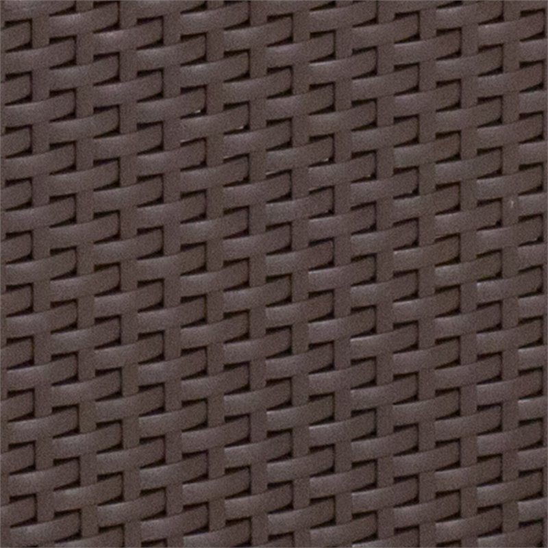 Flash Furniture 4 Piece Faux Rattan Patio Sofa Set in Chocolate Brown