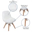 Flash Furniture Shaggy Dog Kids Playroom Chair in White