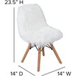 Flash Furniture Shaggy Dog Kids Playroom Chair in White