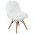 Flash Furniture Shaggy Dog Kids Playroom Chair in White