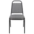 Flash Furniture Stackable Trapezoidal Back Banquet Chair in Gray and Silver