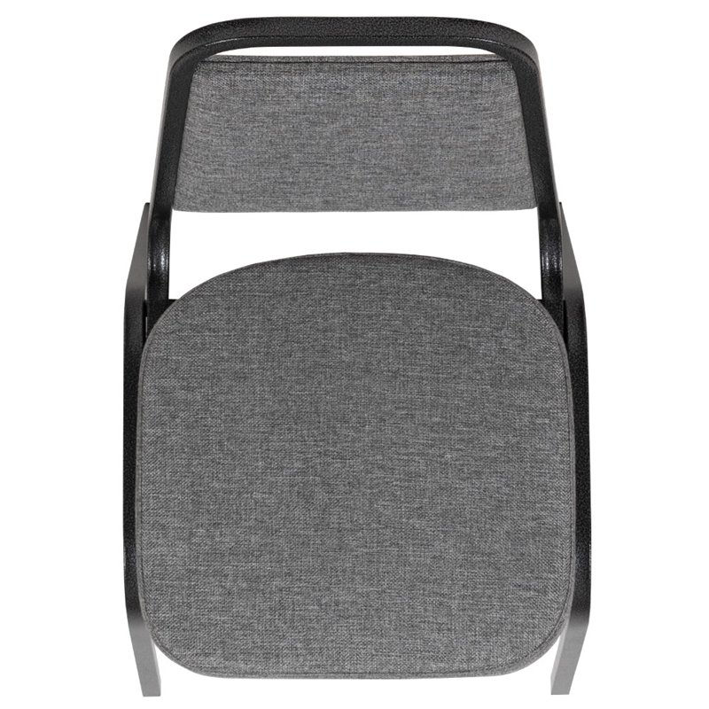Flash Furniture Stackable Trapezoidal Back Banquet Chair in Gray and Silver