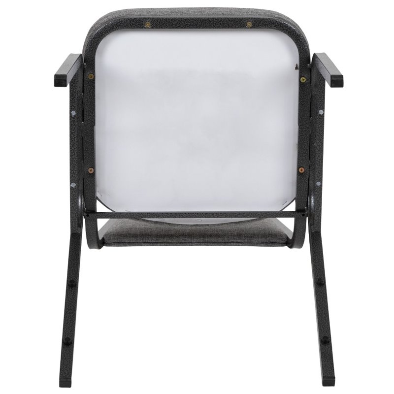 Flash Furniture Stackable Trapezoidal Back Banquet Chair in Gray and Silver