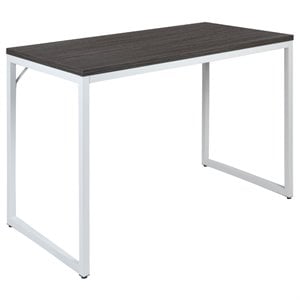 Flash Furniture 47&quot Industrial Wood Top Writing Desk in Rustic Gray