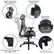 Flash Furniture High Back Ergonomic Mesh Office Swivel Chair in Gray