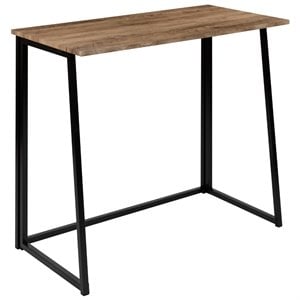 Flash Furniture 36&quot Rustic Folding Wood Top Writing Desk in Natural