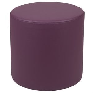 Flash Furniture 18&quot Soft Vinyl Collaborative Circle Classroom Chair in Purple
