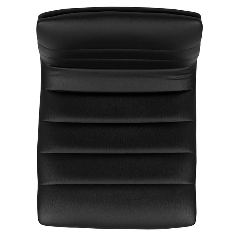 Flash Furniture Adjustable Faux Leather Bar Stool in Black and Gold (Set of 2)