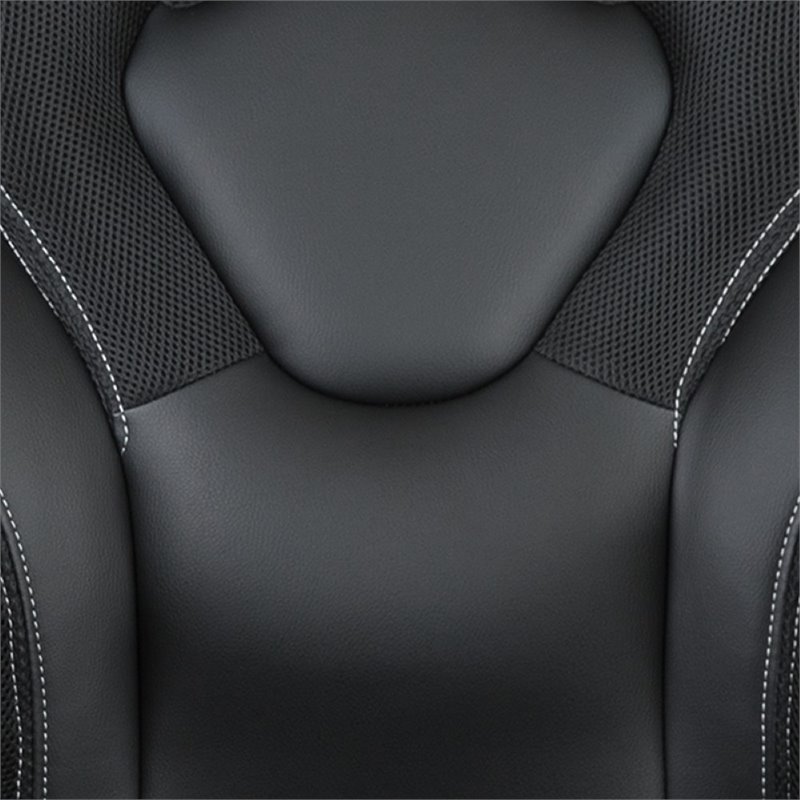 Flash Furniture Gaming Desk and Racing Swivel Chair Set in Black