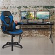 Flash Furniture Gaming Desk and Racing Swivel Chair Set in Black and Blue